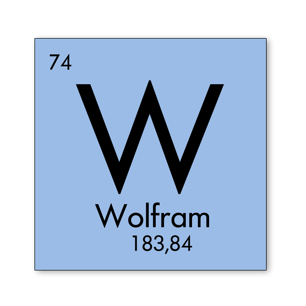 10mm 99,95% Wolfram W Metall Tungsten Cubes Geschnitzte Element Periodensystem 