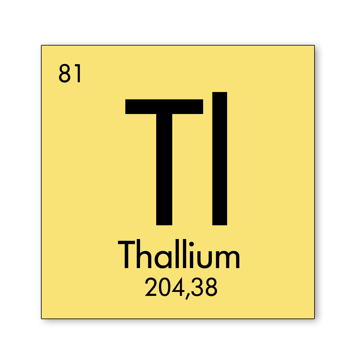 Element thallium 04 2018