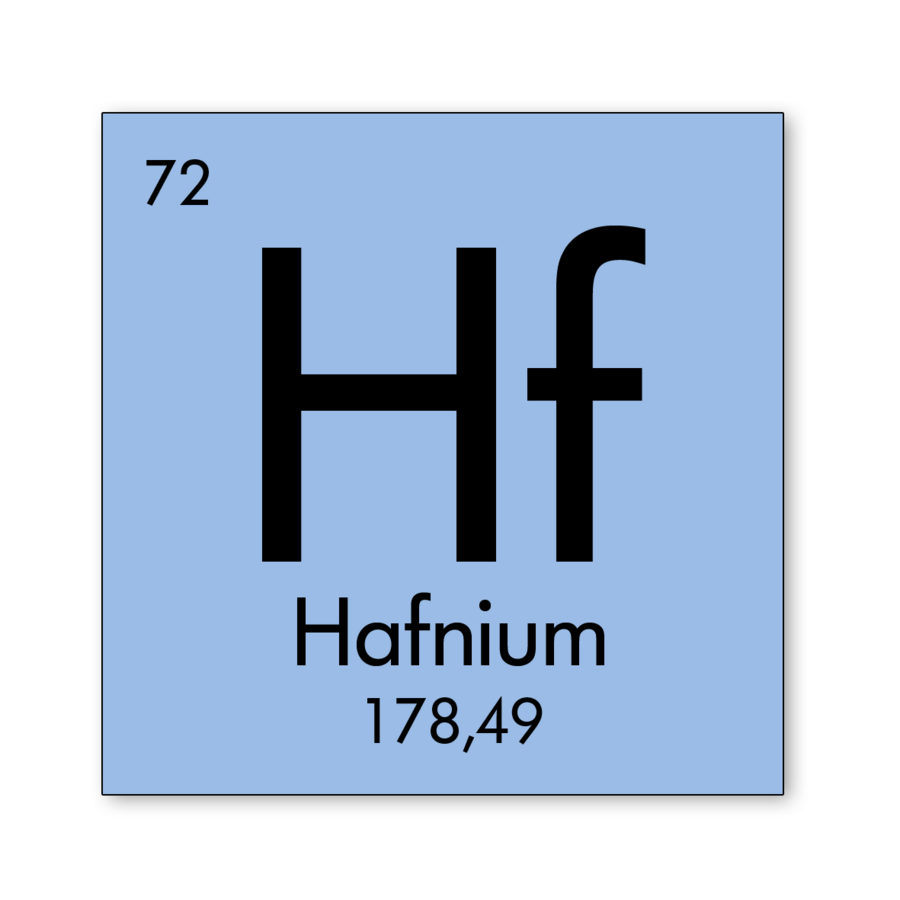 Element hafnium 09 2018