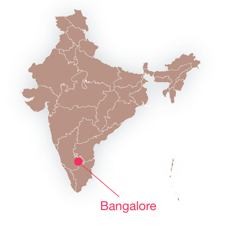 Indien bangalore karte