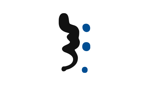 Das Bild zeigt ein einfaches, abstraktes Design mit einem schwarzen Hintergrund und drei blauen Kreisen. Die Kreise sind in gleichmäßigen Abständen angeordnet und scheinen zu schweben oder in der Luft zu schweben. Die Gesamtkomposition ist minimalistisch und geradlinig, ohne zusätzlichen Text oder andere Elemente. Dieses Design könnte sich für eine barrierefreie Website eignen, da es leicht zu verstehen und visuell ansprechend ist.