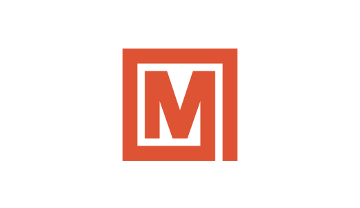 Das Bild zeigt ein Logo mit dem Buchstaben "M" in einem quadratischen Rahmen. Das "M" ist in einer kräftigen, orangefarbenen Farbe umrandet, wodurch ein auffälliger visueller Effekt entsteht. Das Logo steht vor einem weißen Hintergrund, der die leuchtende Farbe des "M" und des quadratischen Rahmens hervorhebt. Die Einfachheit des Designs und die Verwendung einer einzigen Farbe für das Logo machen es leicht erkennbar und für ein breites Publikum zugänglich.