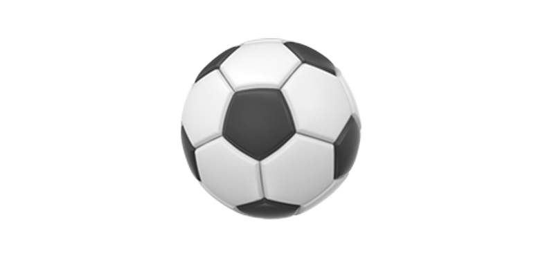 Das Bild zeigt eine 3D-Darstellung eines Fußballs mit weißer und schwarzer Farbgebung. Der Ball befindet sich in der Mitte des Bildes, und es sind keine anderen Objekte oder Texte im Bild vorhanden. Der Ball scheint sich in einer unbeweglichen Position zu befinden, die möglicherweise für eine zugängliche Website in Übereinstimmung mit der EAA angezeigt wird.