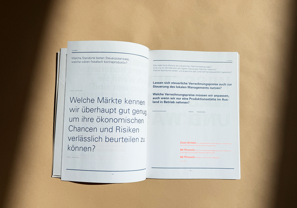 The image shows an open book with German text on both pages. The left page has a heading "Welle Standorte Bier Steubertnezzle, welle werden fakiellen konomischen?" and a question "Welle Marke kennen wr uberhaut gut genug um ihre ekonomischen Chancen und Risieken verlassich beurtelen zu konnen?" The right page has a heading "Welle Standorte Steubertnezzle, welle werden fakiellen konomischen?" and a question "Welle das lokal Managementen nutz?" and a section titled "Zwiele Dritl" with a list of names and a note "80 Prozent" and "66 Prozent".