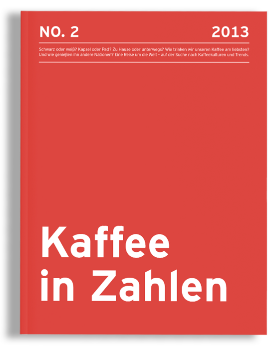 Das Bild ist ein roter Bucheinband mit weißem Text, auf dem der Titel "Kaffee in Zahlen" hervorgehoben ist. Der Umschlag enthält außerdem einen Untertitel, der "Kaffee in Zahlen" lautet, und das Datum "2013", das das Jahr angibt, in dem das Buch veröffentlicht wurde. Die Gestaltung des Covers ist einfach und klar, wobei der Schwerpunkt auf dem Titel und dem Untertitel liegt. Der Text ist auf Englisch und damit für ein breites Publikum zugänglich.