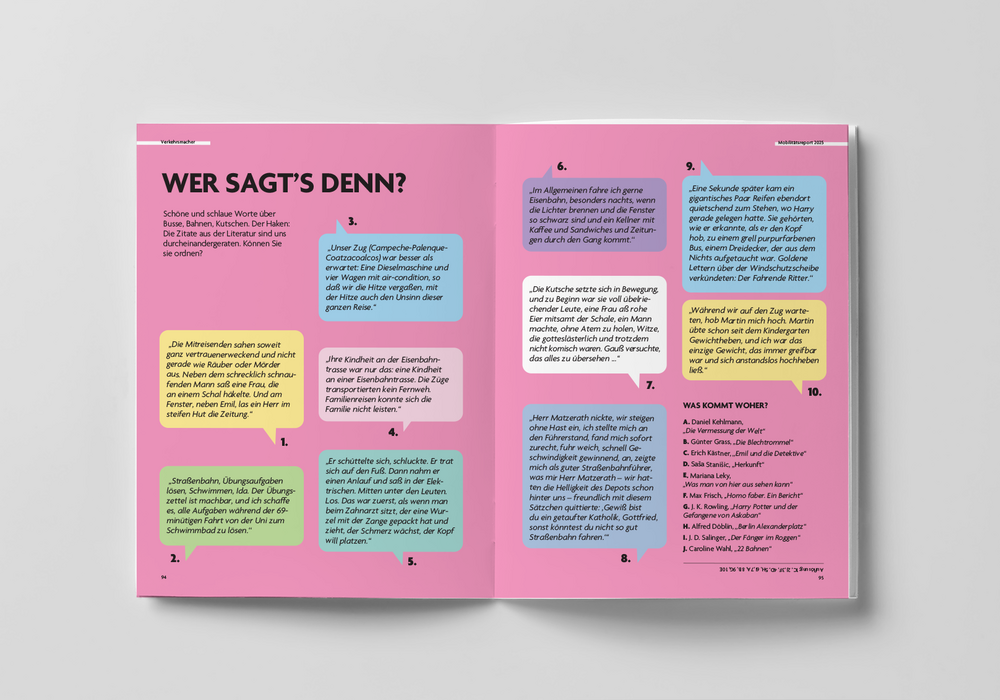 Bei dem Bild handelt es sich um eine gedruckte Seite aus einem Buch oder einer Zeitschrift mit einem rosa Hintergrund, schwarzem Text und verschiedenen Textabschnitten in unterschiedlichen Farben. Bei der Seite scheint es sich um eine Seite aus einer Publikation zu handeln, deren Schwerpunkt auf einem Thema liegt, das mit SAGT (Sagt und Gegen) und dem Konzept "Denn?" (Benennung). Die Seite ist in nummerierte Abschnitte gegliedert, und innerhalb der Abschnitte gibt es mehrere Textabsätze. Das Layout und die Gestaltung der Seite lassen vermuten, dass sie für eine einfache Navigation und Lektüre gedacht ist.