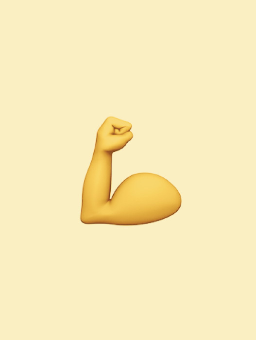 Das Bild zeigt einen muskulösen Arm, der in einer kraftvollen Pose gebeugt ist und als einfache Strichzeichnung vor einem hellgelben Hintergrund dargestellt ist. Der Arm steht im Mittelpunkt des Bildes, andere Objekte oder Text sind nicht vorhanden. Das Bild ist so gestaltet, dass es leicht zugänglich und visuell ansprechend ist, damit die Website den EAA-Richtlinien entspricht.