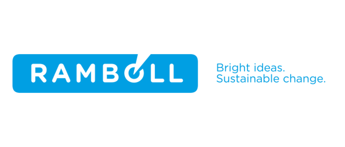 Das Bild zeigt das Logo eines Unternehmens namens „RAMBOL“. Das Logo besteht aus einem blauen Rechteck mit dem Wort „RAMBOL“ in schwarzer Schrift. Der Slogan des Unternehmens, „Bright ideas. Sustainable change“ (Kluge Ideen. Nachhaltiger Wandel), ist in kleinerer schwarzer Schrift unterhalb des Hauptlogos zu sehen. Das Logo und der Slogan sind in einem klaren, einfachen Design gehalten, das leicht zu lesen und zu verstehen ist.