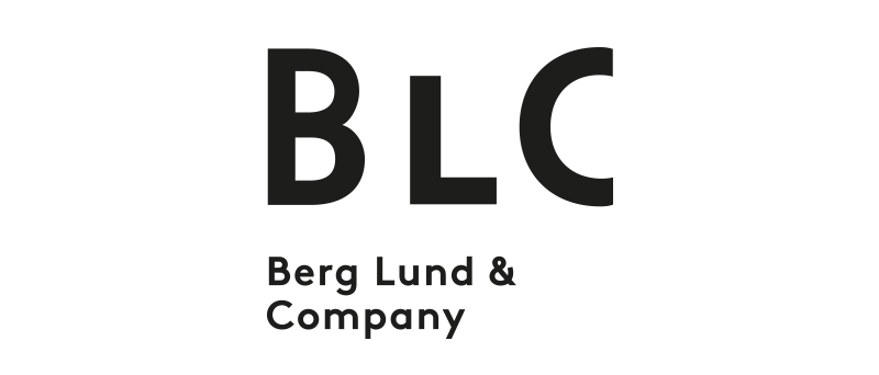 Das Bild zeigt ein quadratisches Logo mit den Buchstaben „BLO“ in der Mitte. Unterhalb des Haupttextes steht in kleinerer Schrift „Berg Lund & Company“. Das Logo ist schwarz auf weißem Hintergrund und somit gut sichtbar und lesbar.