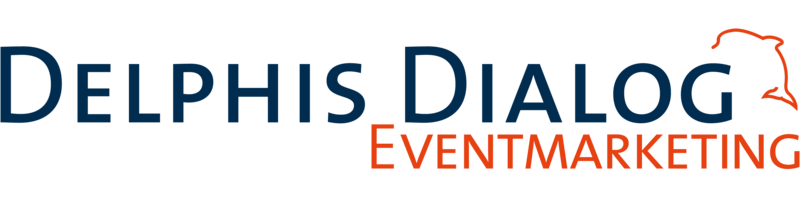 Das Bild zeigt das Logo eines Unternehmens namens „DELPHIS DIALOG ECONOMY EVENT MARKETING“. Das Logo ist rechteckig gestaltet, hat einen schwarzen Hintergrund und den Firmennamen in blauer und orangefarbener Schrift. Der Firmenname befindet sich in der Mitte des Bildes, während das Wort „EVENTMARKETING“ in orangefarbener Schrift rechts davon steht. Das Logo ist optisch ansprechend und gut lesbar, wodurch es für ein breites Publikum zugänglich ist.