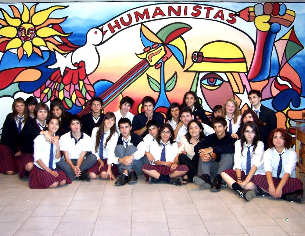 Austauschschülerin mit ihrer Schulklasse in Chile