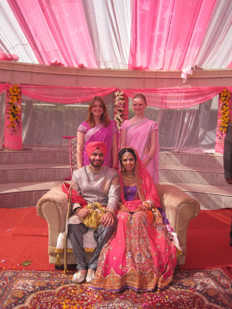 Austauschschülerin auf einer indischen Hochzeit