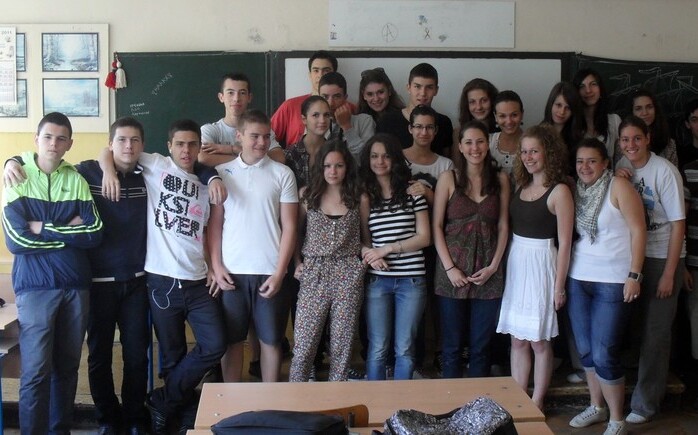 Mit der bulgarischen Schulklasse