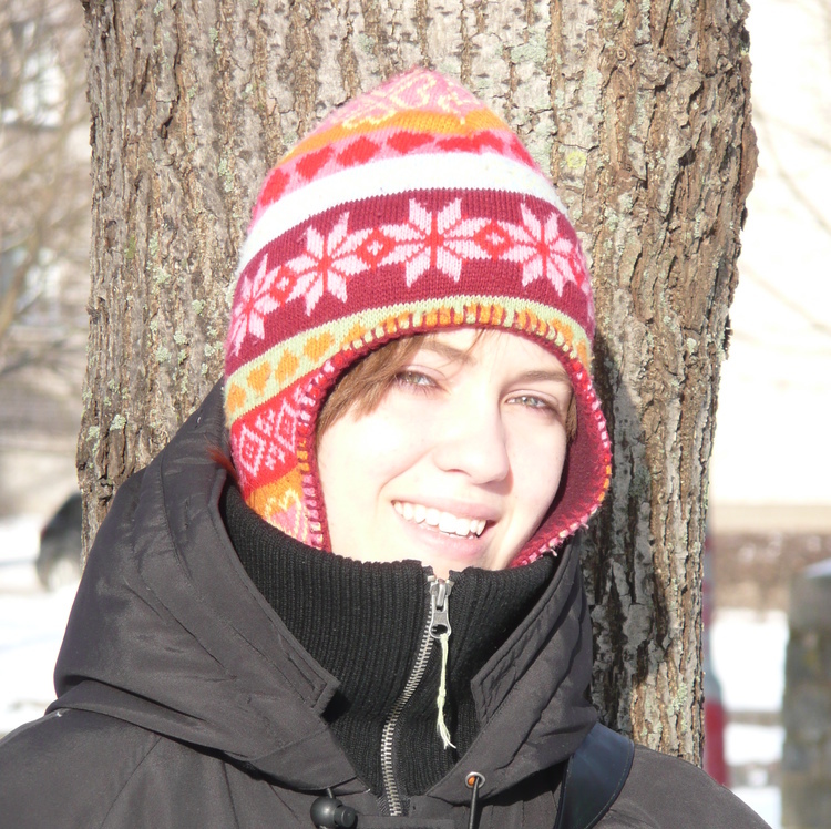 Rebecca im estnischen Winter