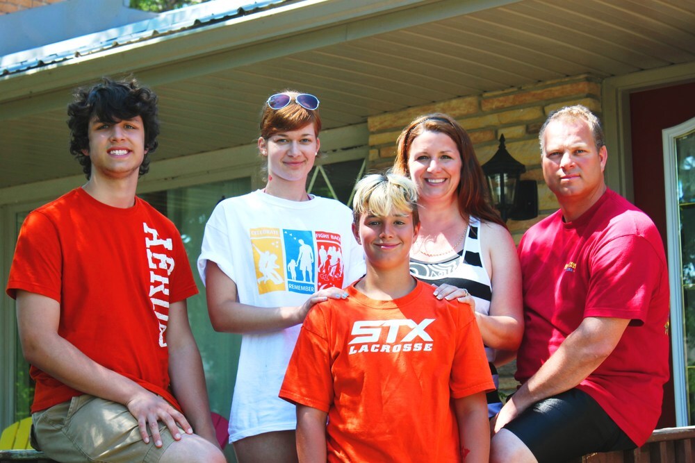 Hanna mit ihrer Gastfamilie