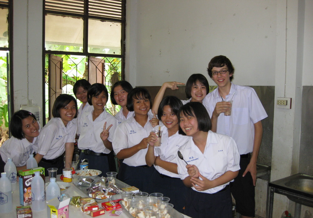 Austauschschüler in thailändischer Schule