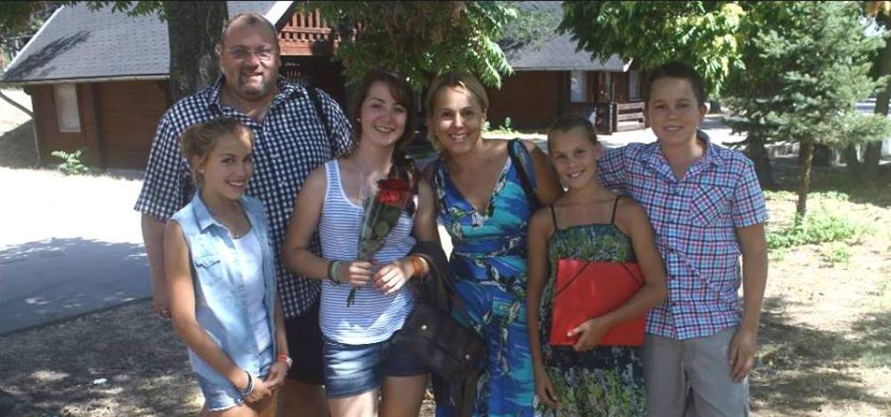 Carola mit ihrer Gastfamilie