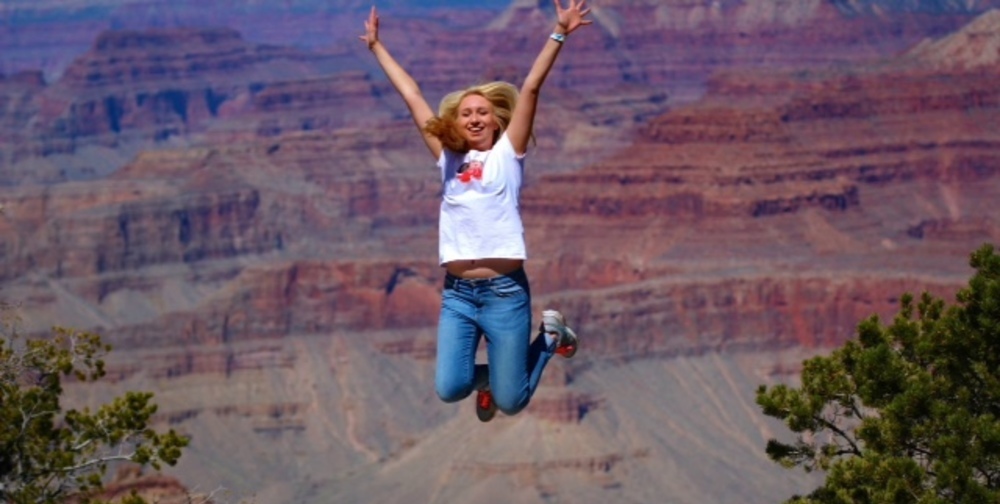 Austauschschülerin Teresa am Grand Canyon