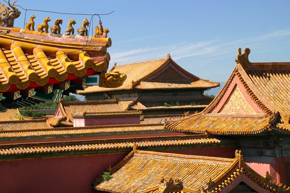 Hausdächer in China