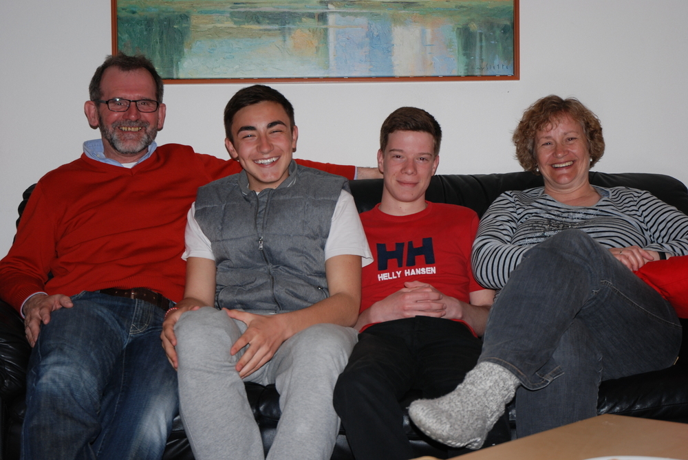 Familie Jürgens mit Nasko und Adam