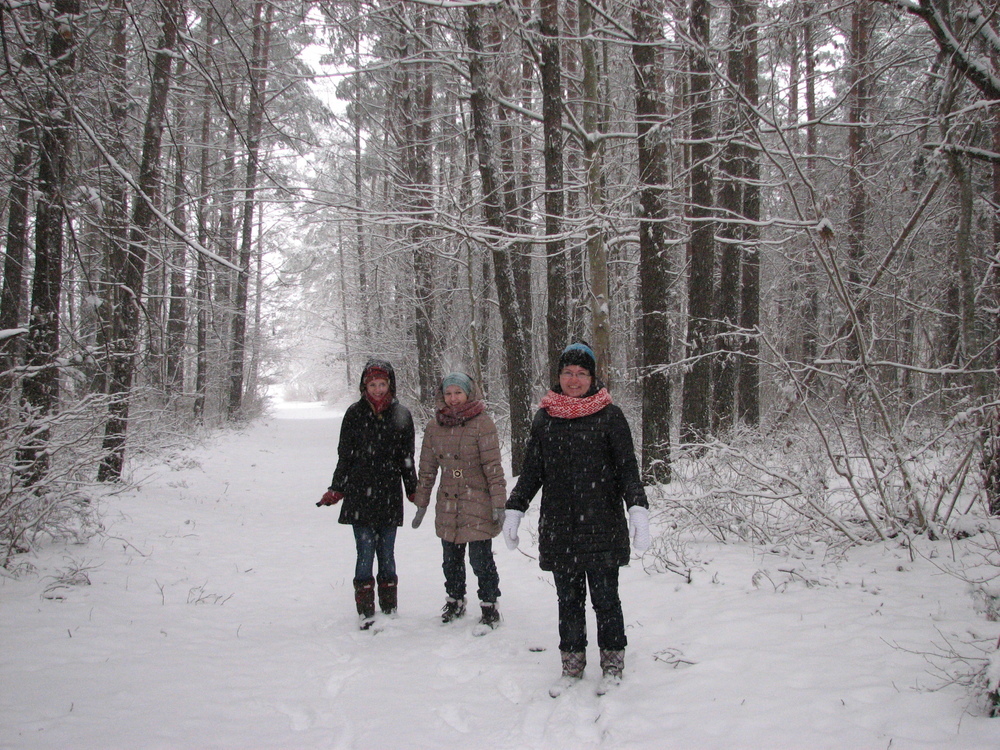 Austauschschülerin Franziska beim Winterspaziergang