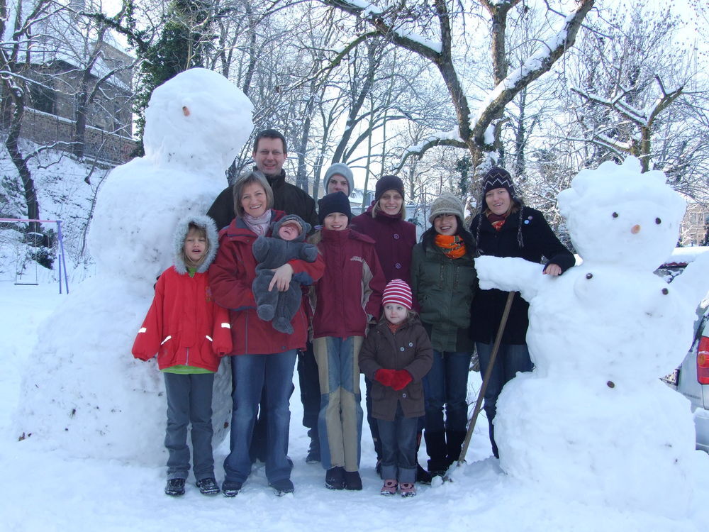 Familie Muntschick im Winter mit Ayaka