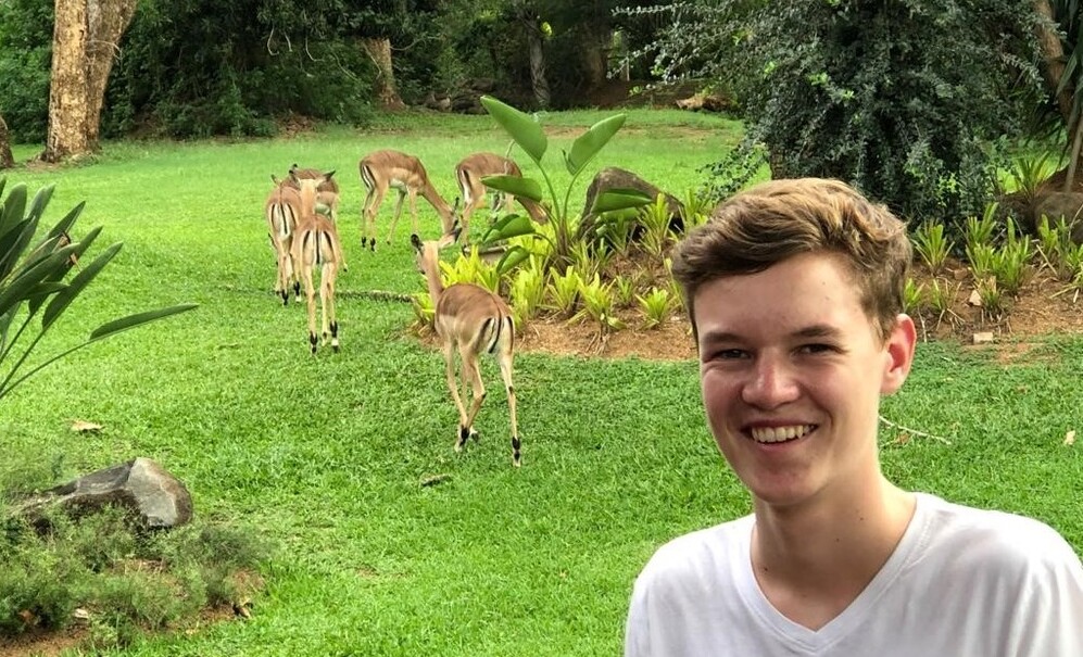 Tobias mit dem südafrikanischem Wildlife
