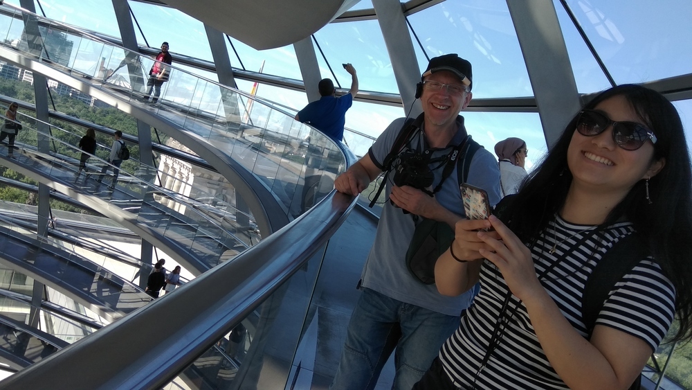 In der Reichstagkuppel in Berlin