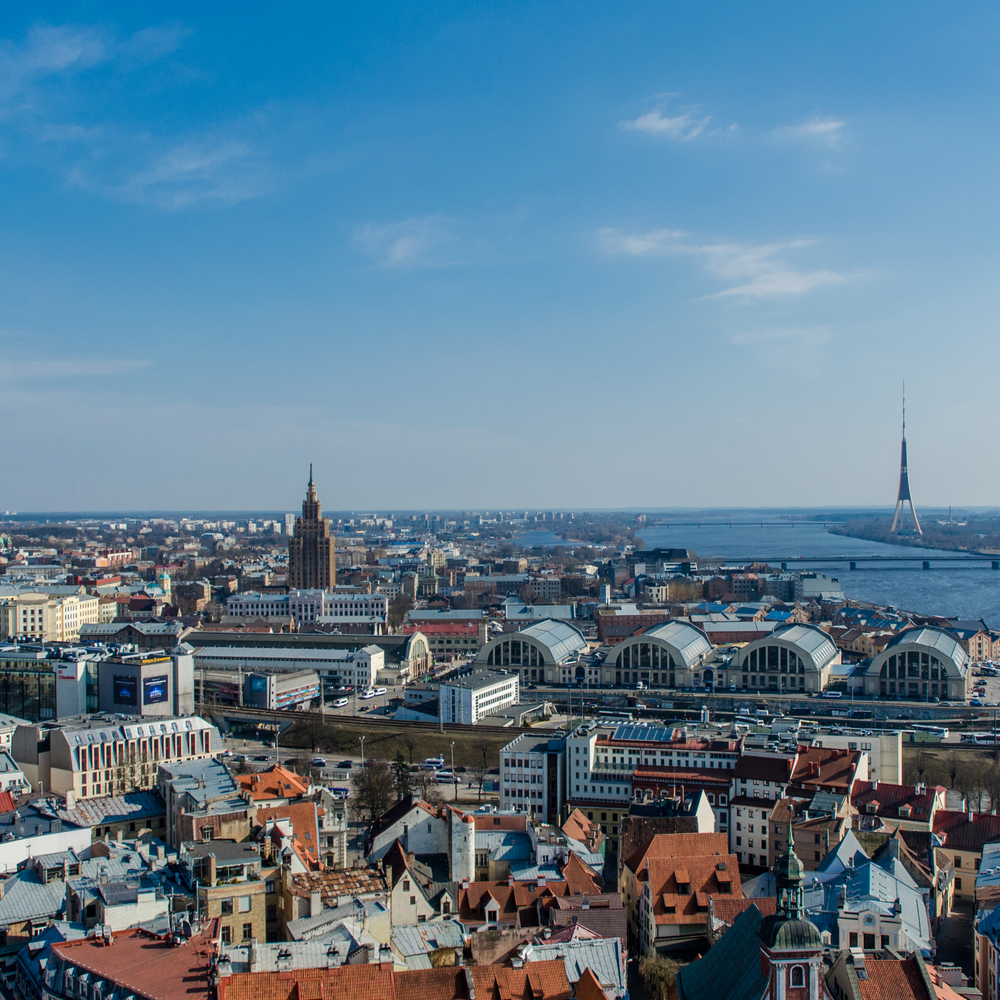 Blick auf die lettische Hauptstadt Riga