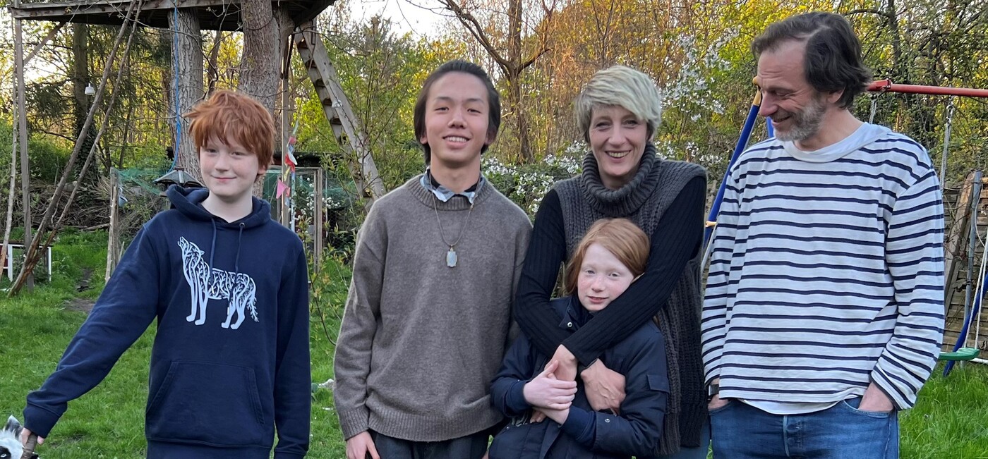 Gastfamilie mit Austauschschüler aus China