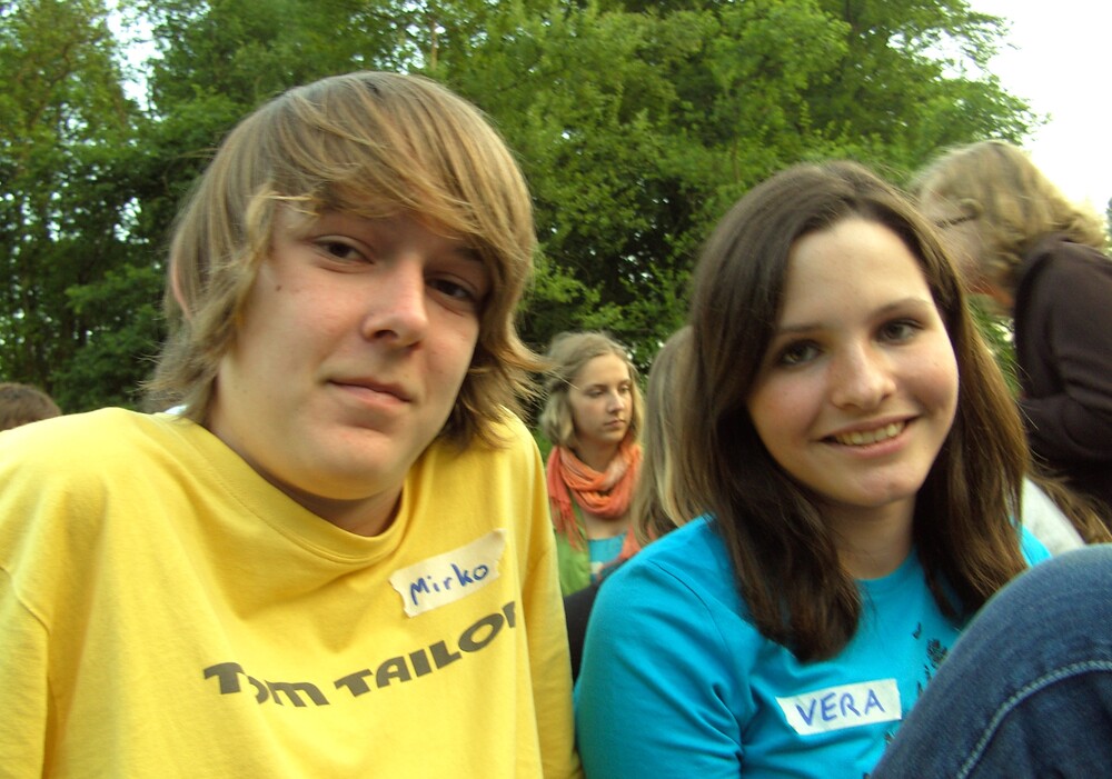 Vera und Mirko auf der YFU "Summer Activity" im Frühsommer 2008