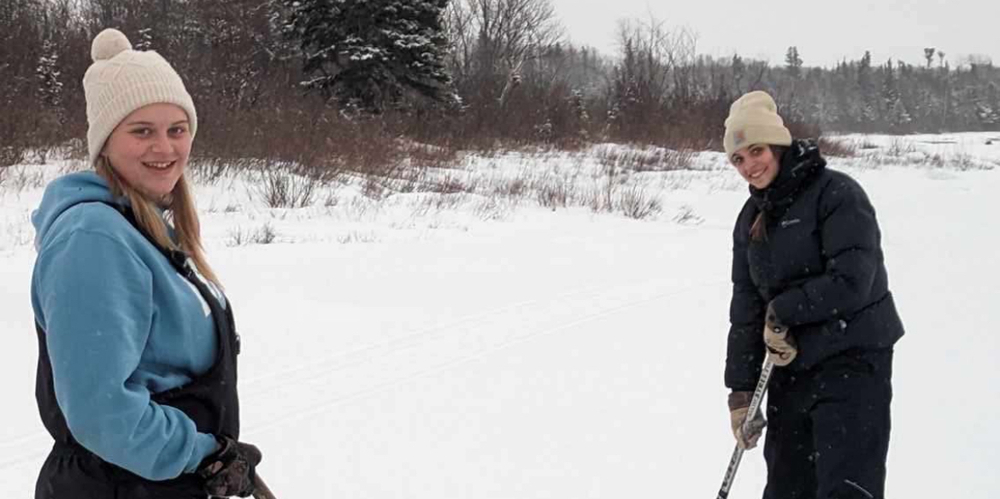 Im Winter wurde Eishockey gespielt...