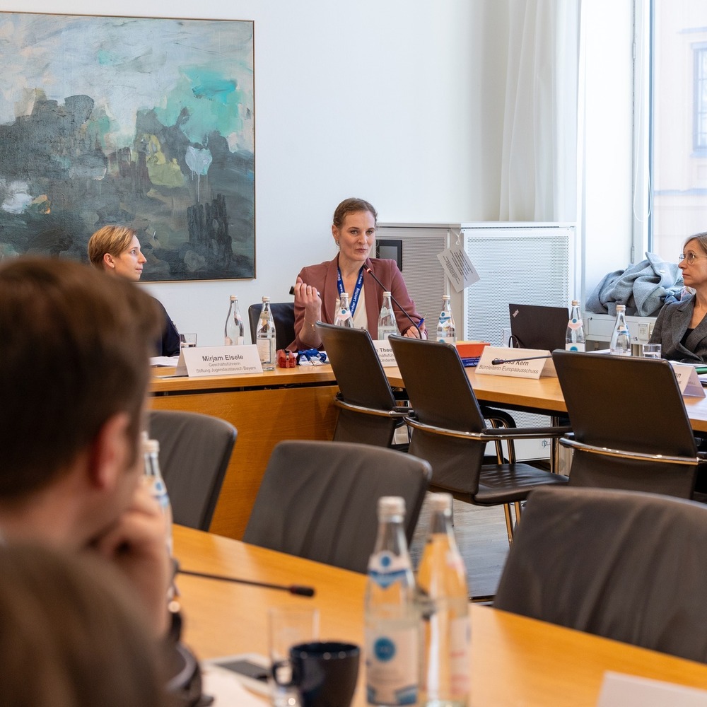 Für YFU beim Fachgespräch im Bayerischen Landtag dabei: Stellvertretende Geschäftsführerin Jantje Theege.